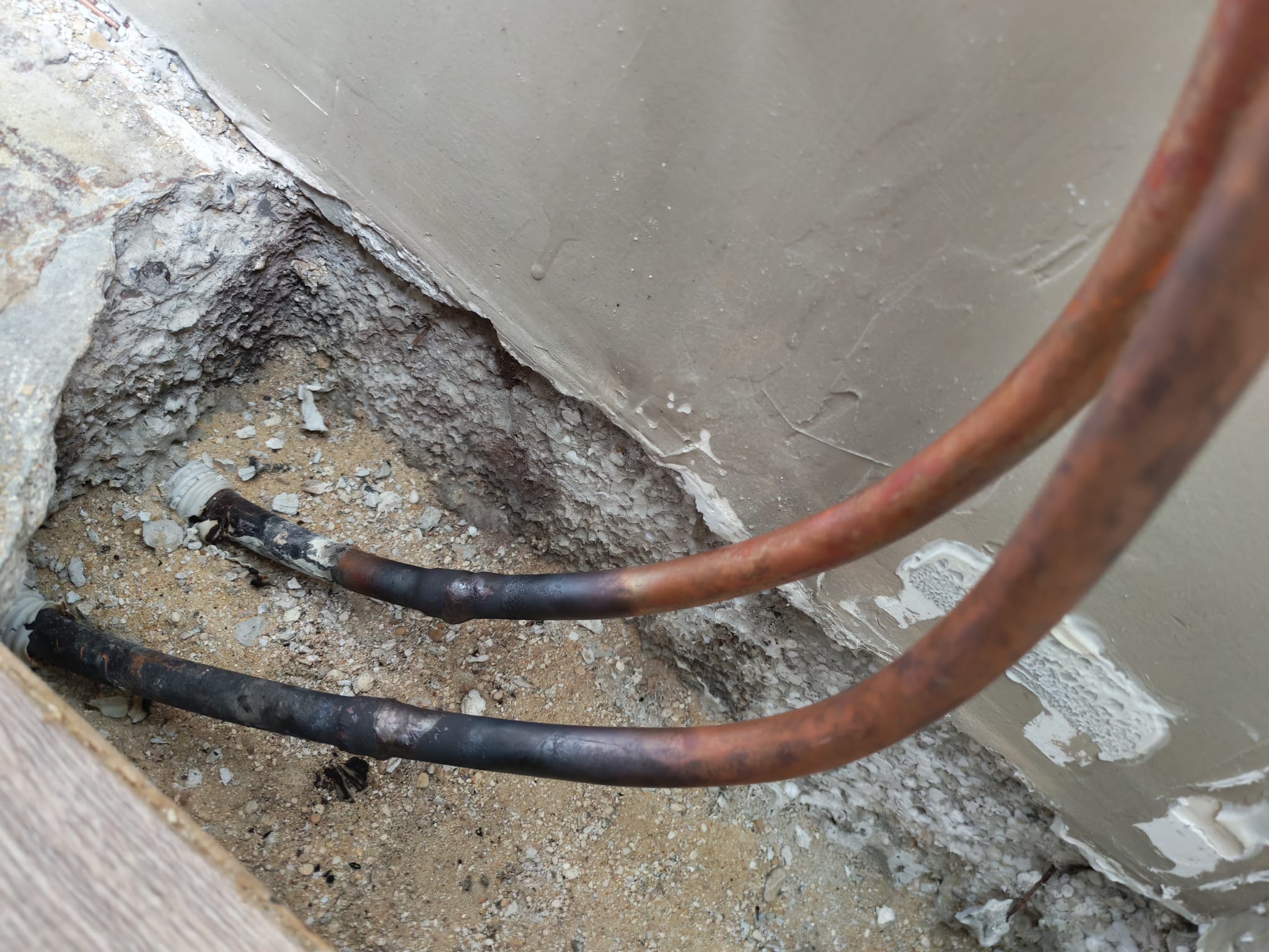 Tuyaux cuivre en saignée